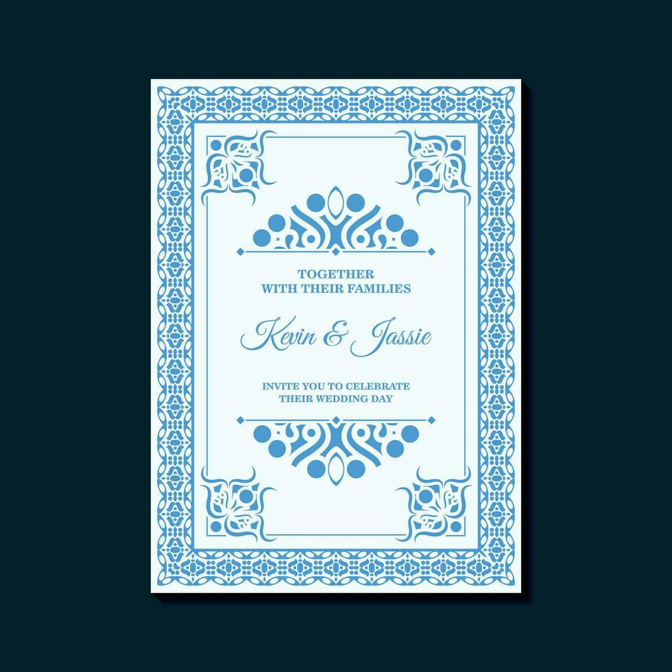 Boda invitación tarjeta con floral modelo vector