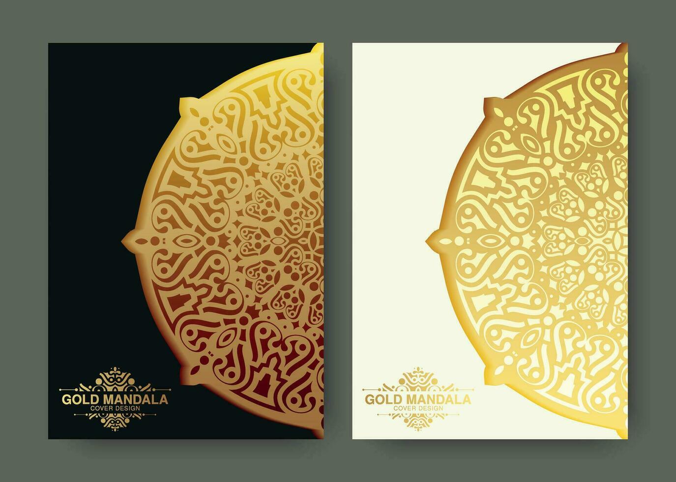 luxury cover background with mandala texture vector