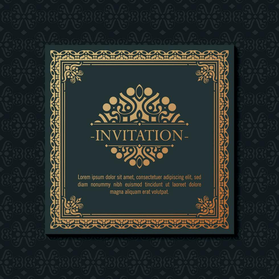 luxury invitation background style ornamental pattern vector