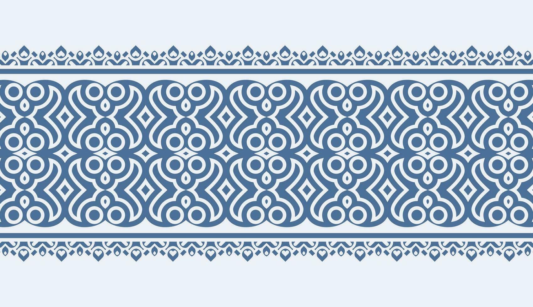 ornament style ethnic seamless borders set vector