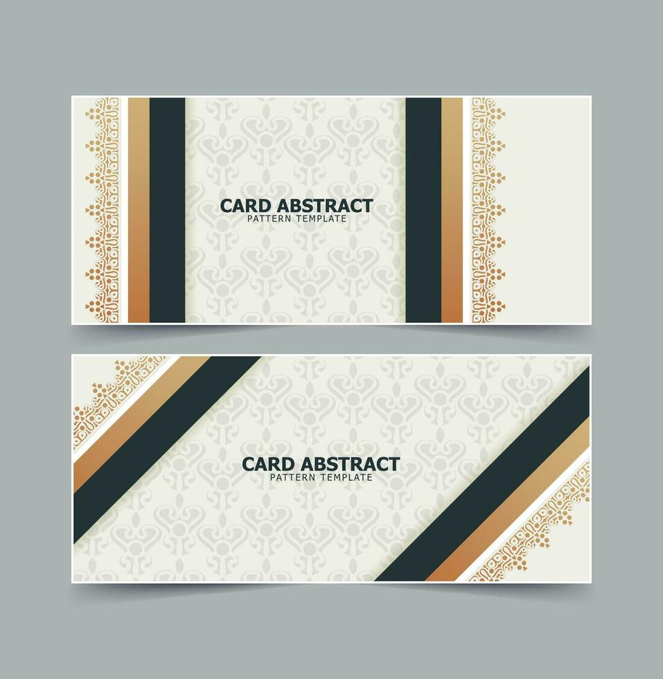 Luxury vintage greeting card with border motif vector