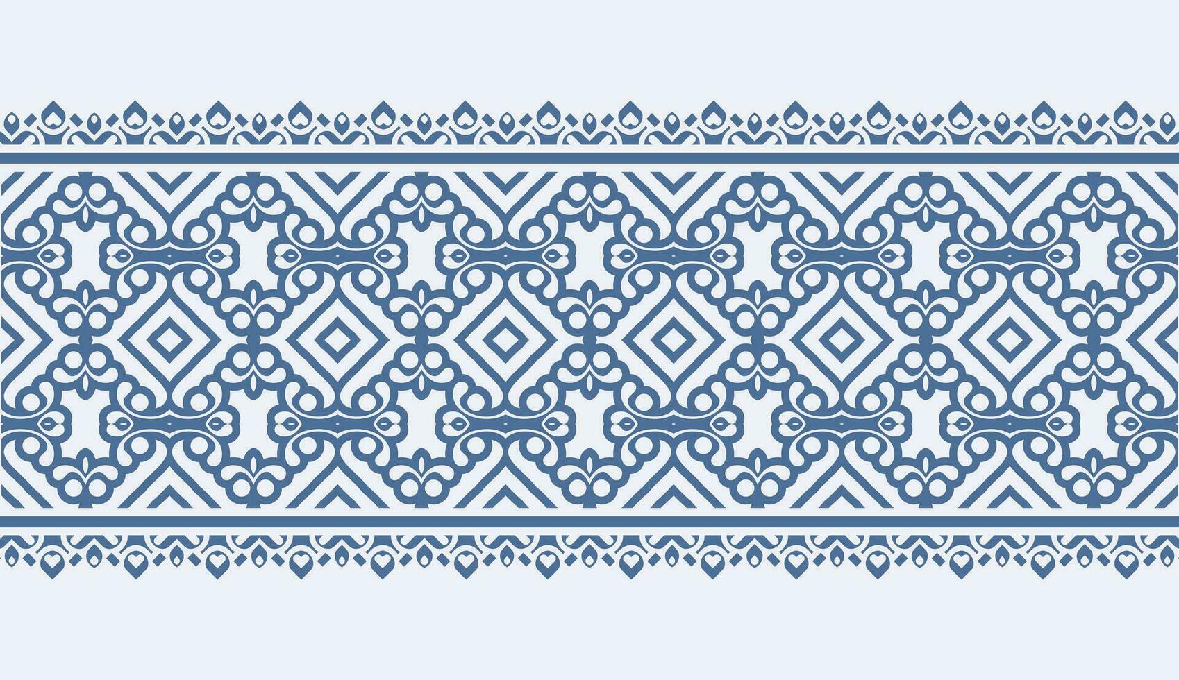 ornament style ethnic seamless borders set vector