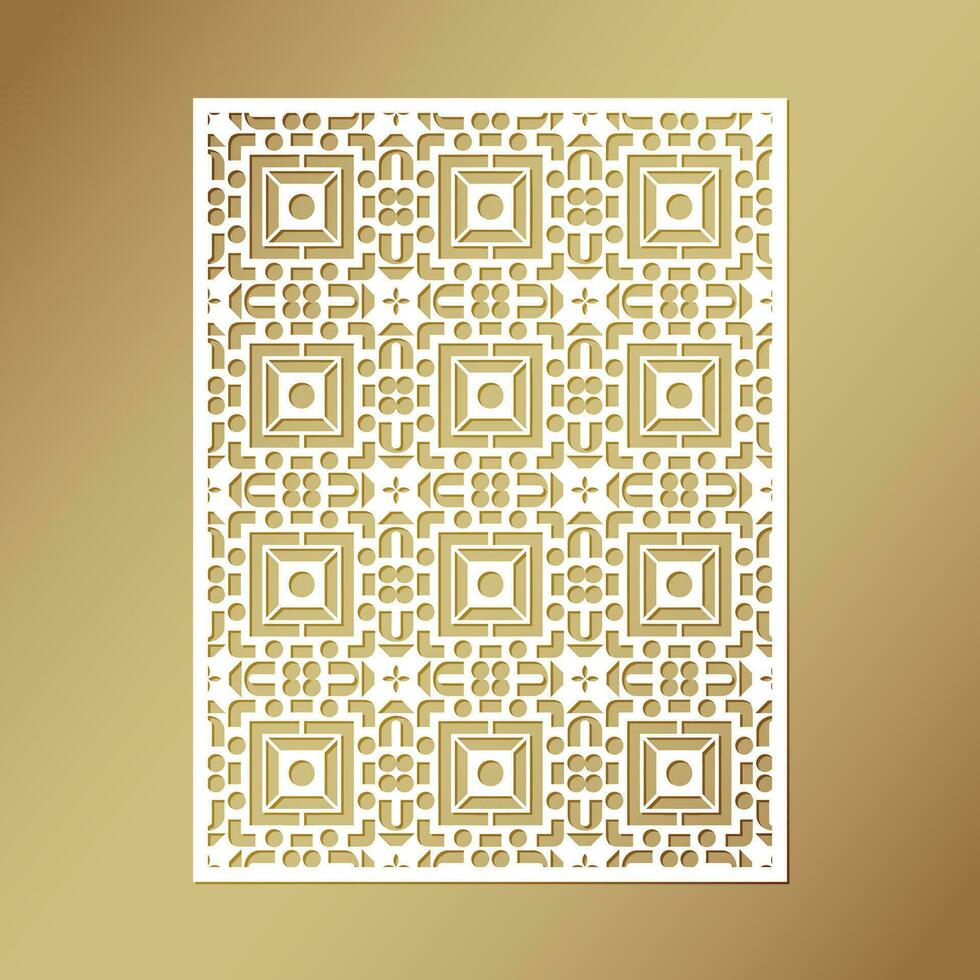 seamless die cut decorative pattern template vector
