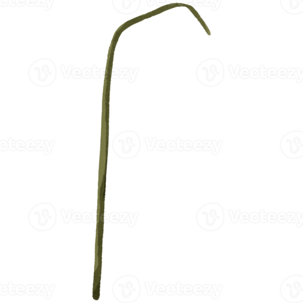 AI generated a stick with a long, green stem on it png