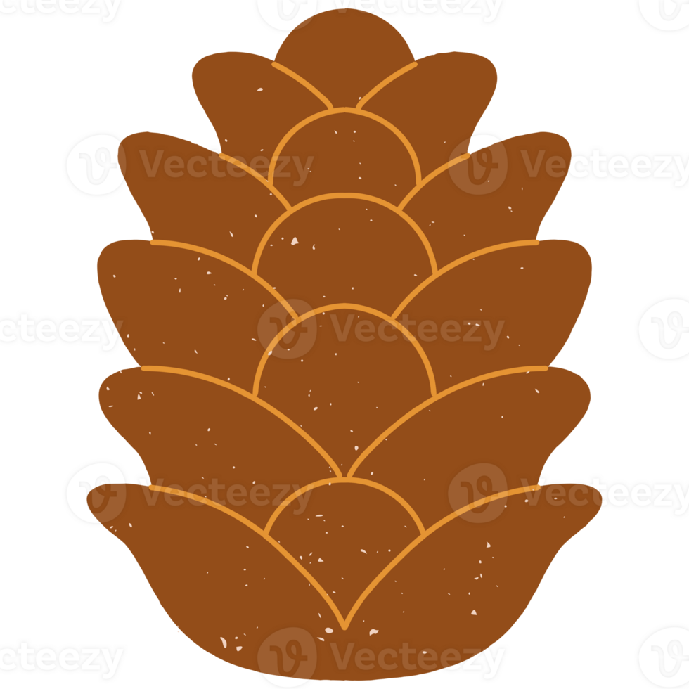 AI generated pine cone clip art png