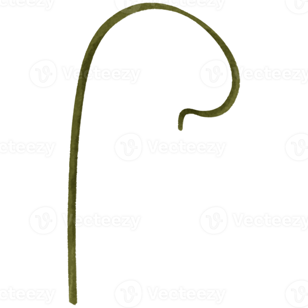 AI generated a green stick with a long stem png