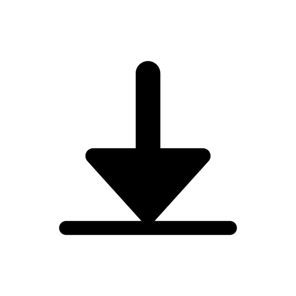 Download icon vector. Upload button illustration. Load symbol or logo. vector
