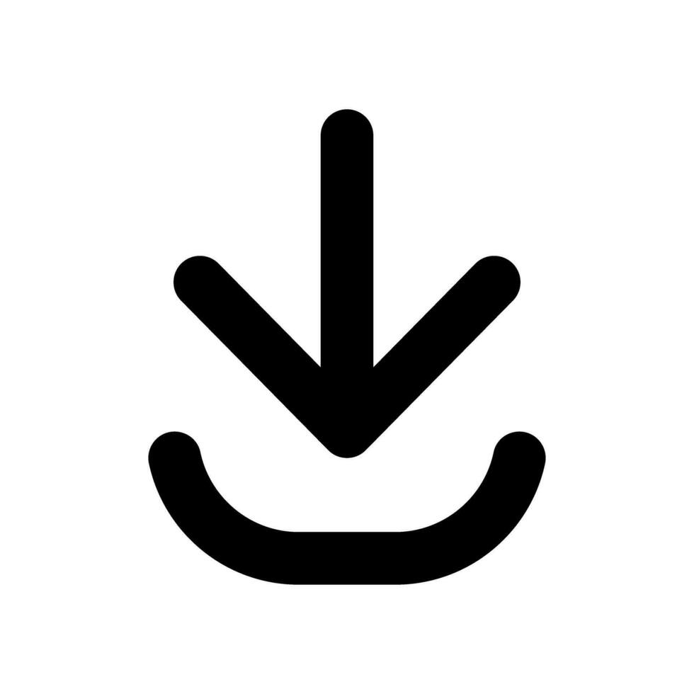 Download icon vector. Upload button illustration. Load symbol or logo. vector