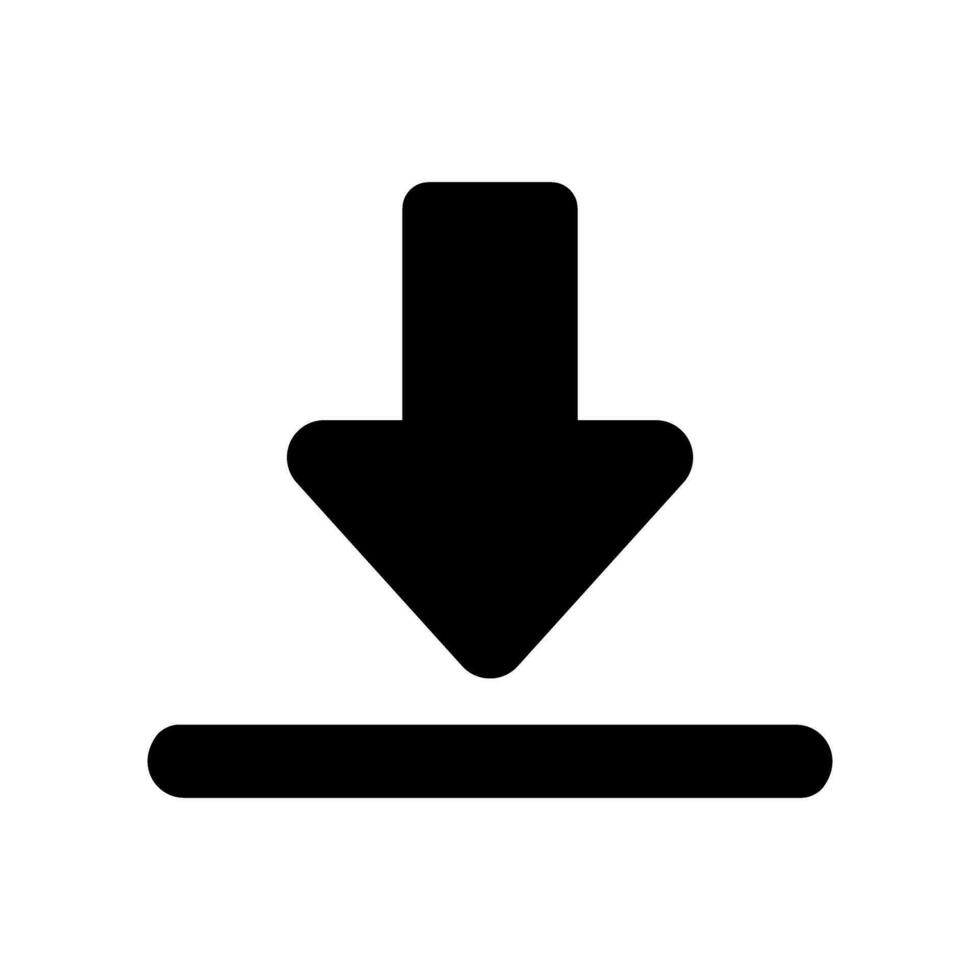 Download icon vector. Upload button illustration. Load symbol or logo. vector