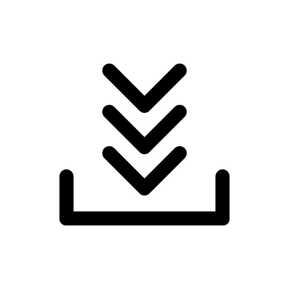 Download icon vector. Upload button illustration. Load symbol or logo. vector