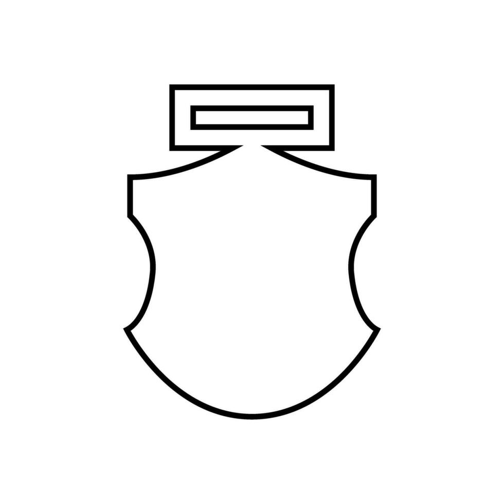 medalla modelo icono vector. premio forma ilustración signo. medalla láser corte símbolo o logo. vector