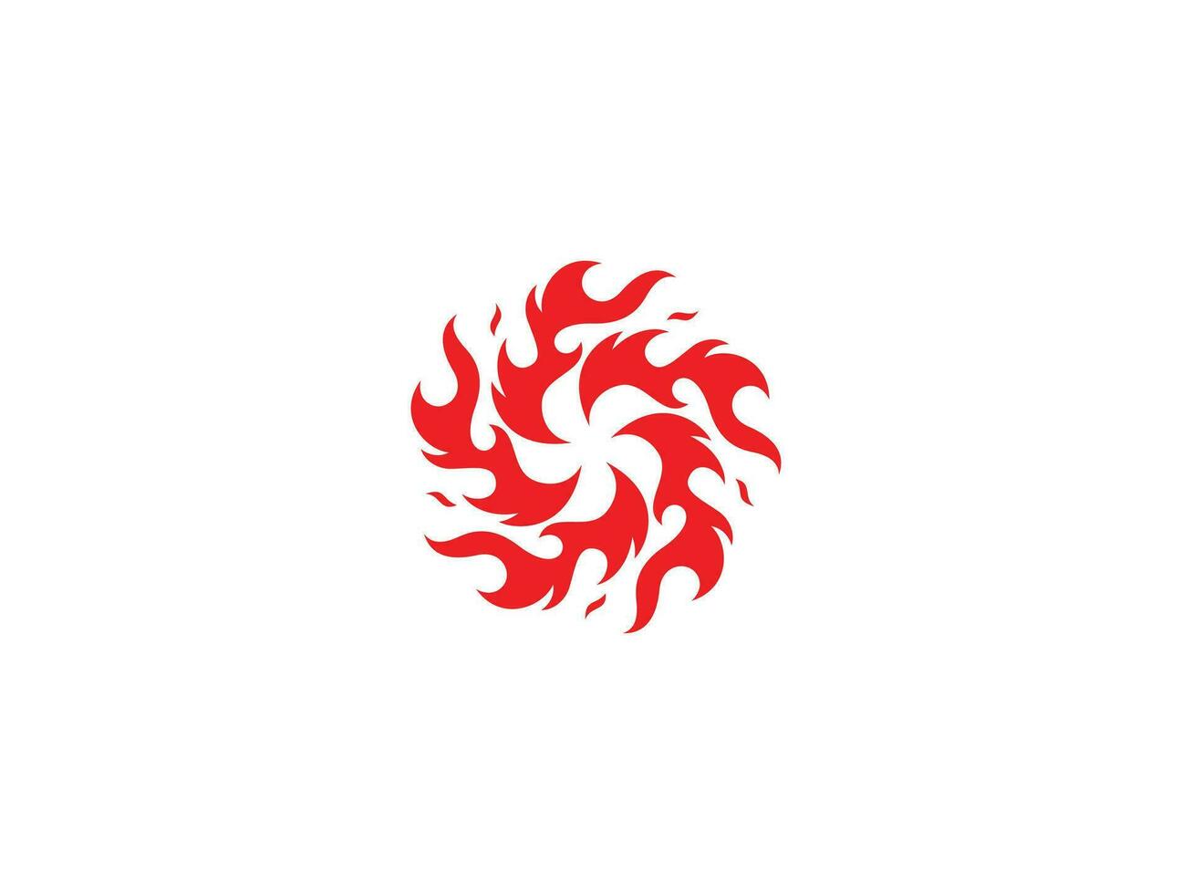 abstract fire logo with stars vector icon illustration, logo template