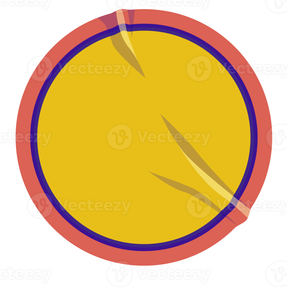 AI generated a yellow and purple circle with a red border png