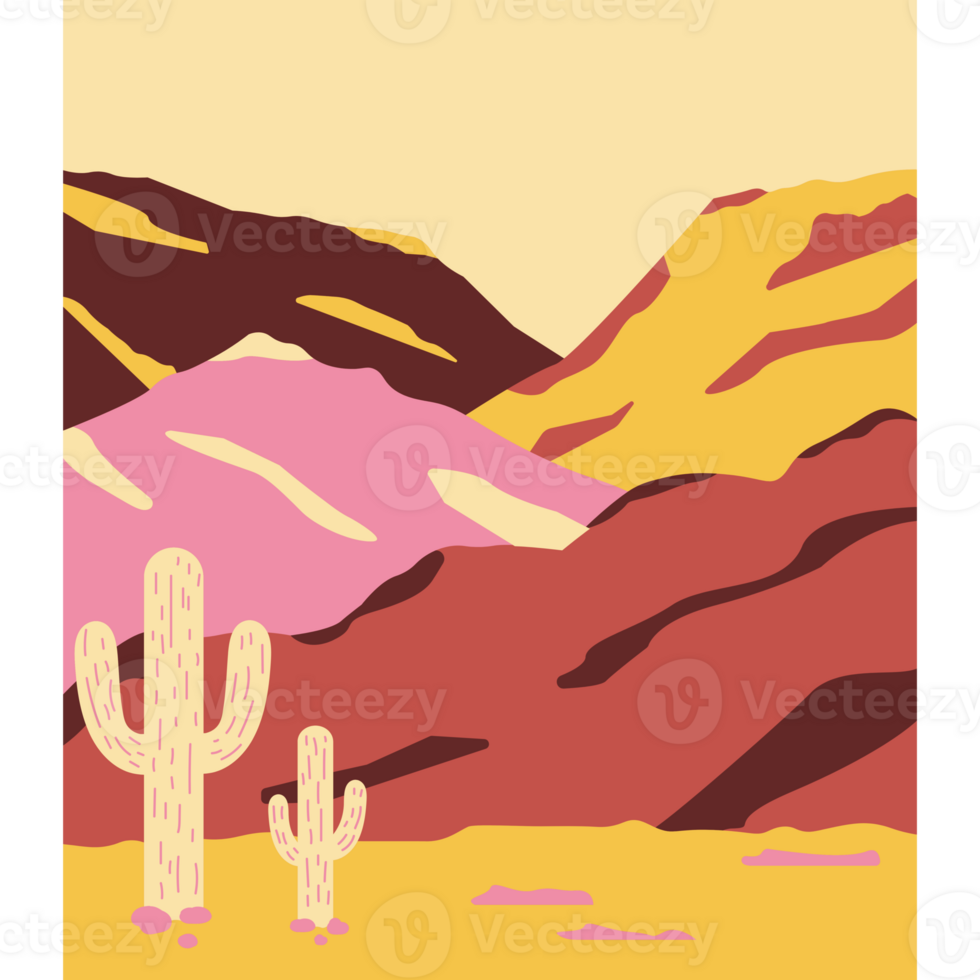AI generated desert landscape png download