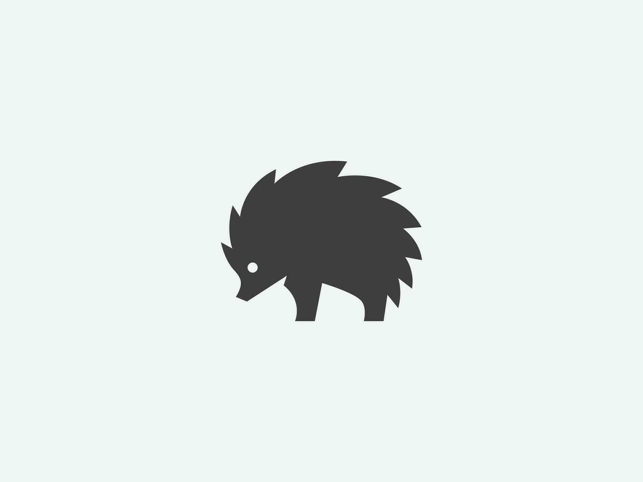 porcupine hedgehog logo vector icon illustration, logo template