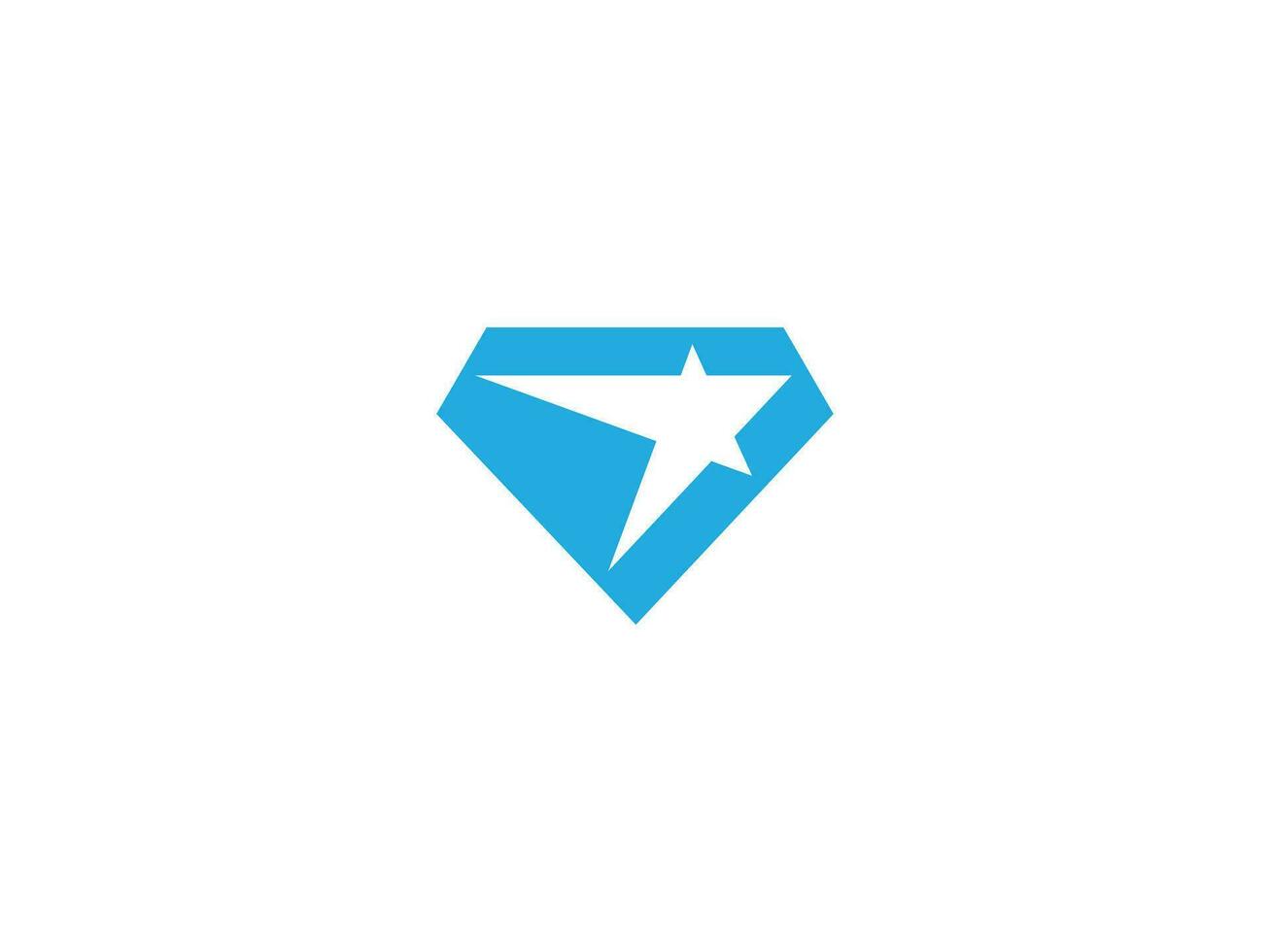 diamante logo con estrella vector icono ilustración, logo modelo