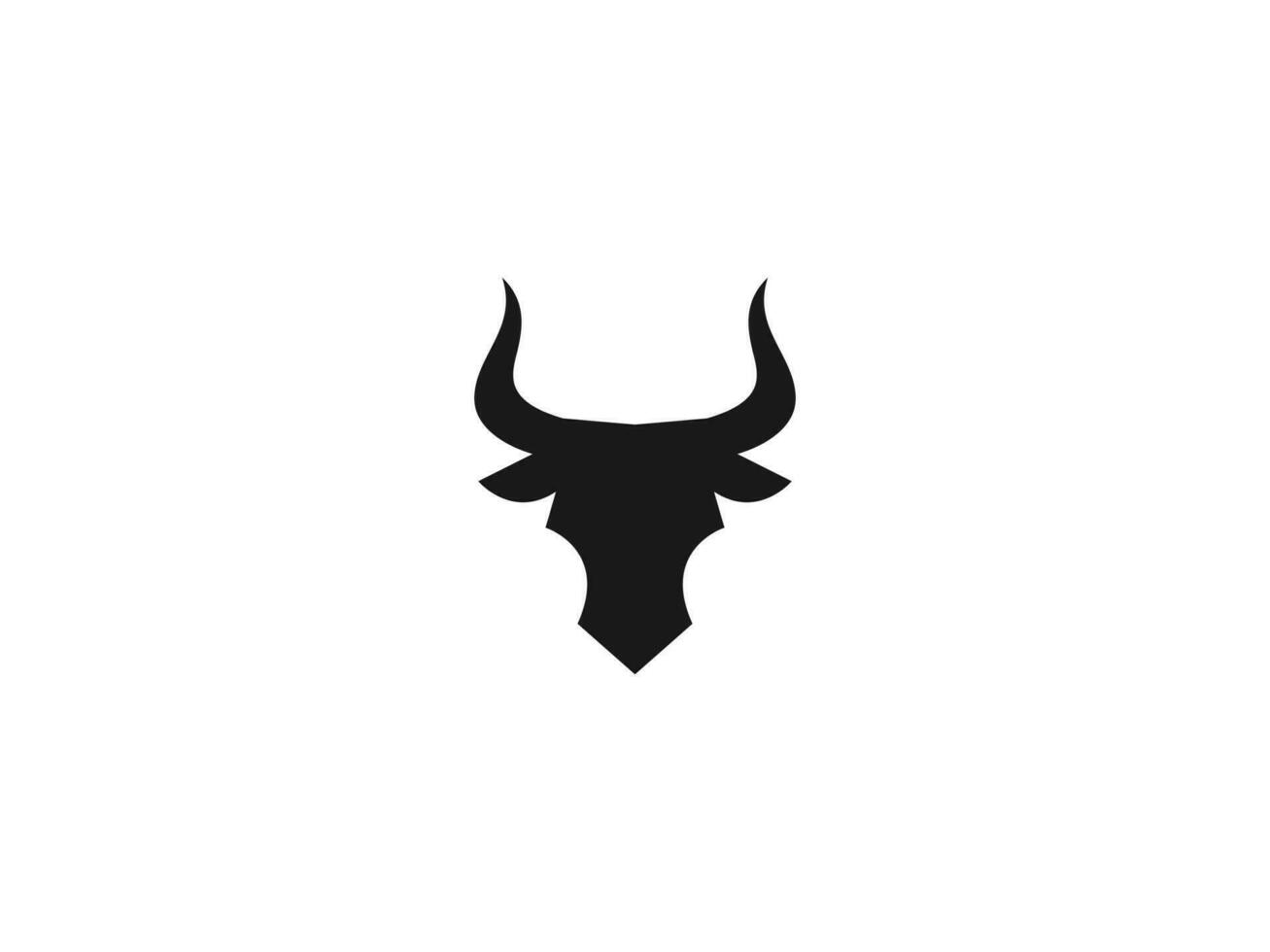 bull head logo vector icon illustration, logo template