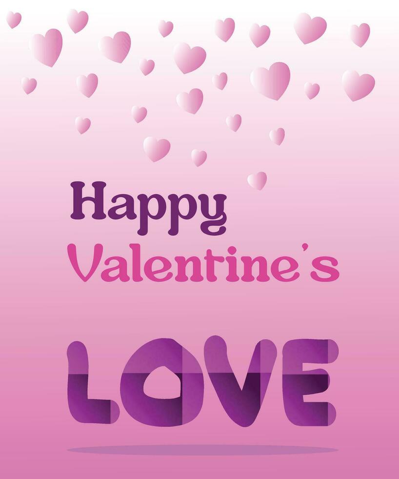 Free vector valentine day wishing card design with love text and flying