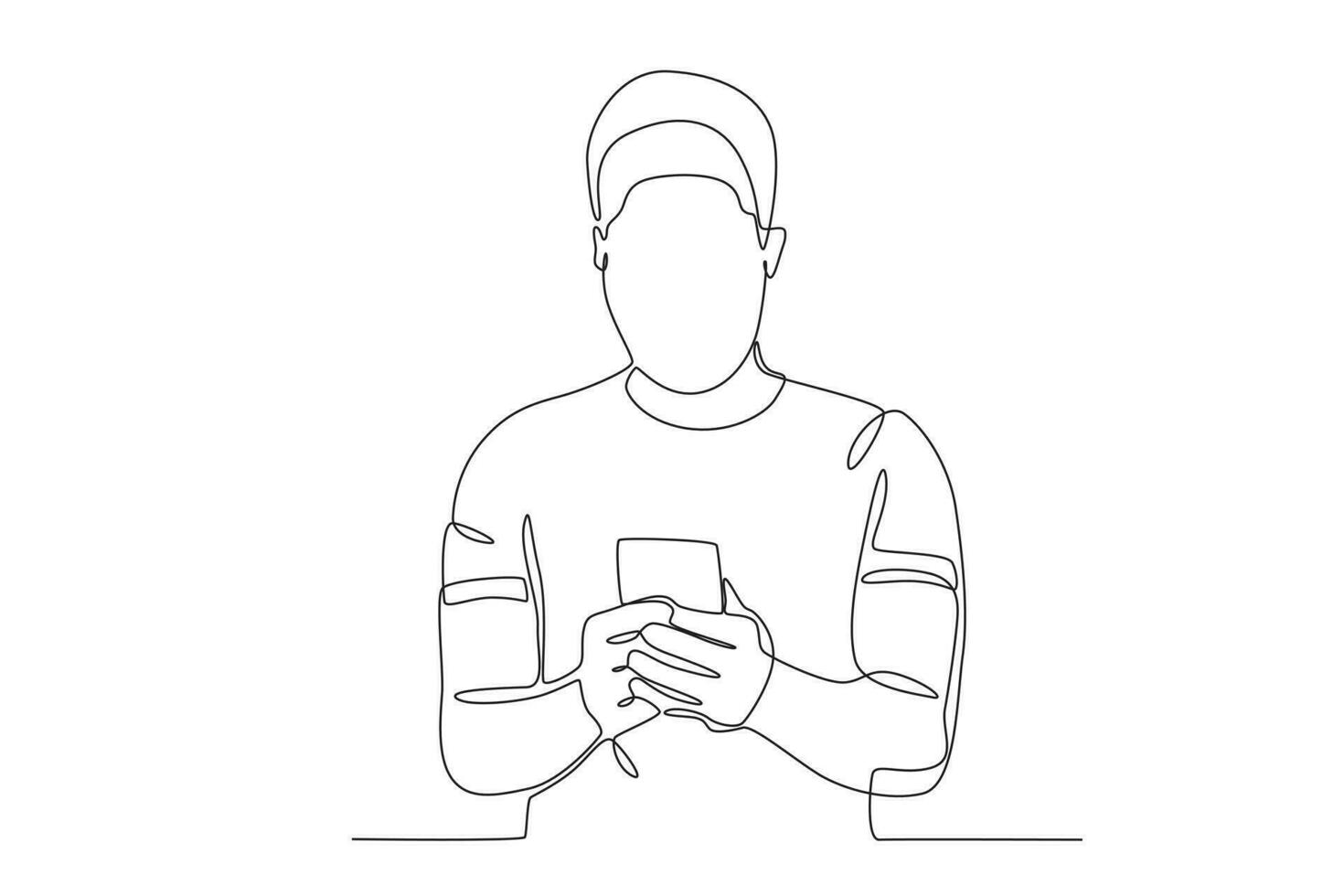 A man addicted to technology vector