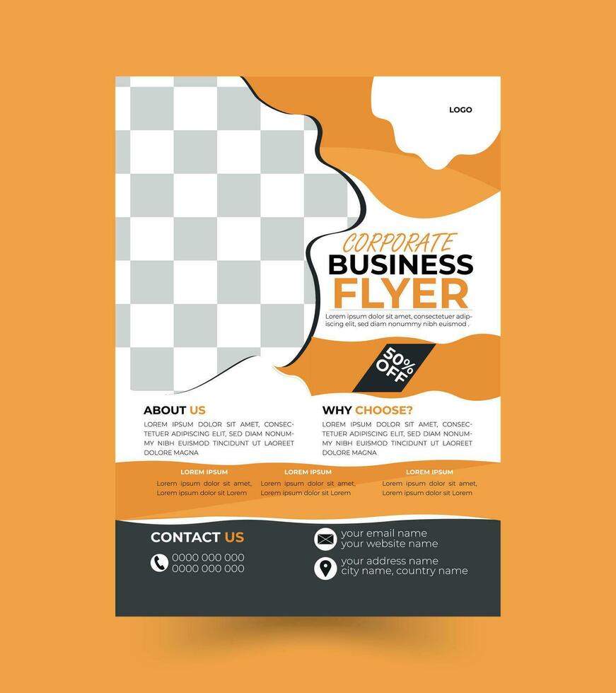 Business or brochure flyer design template vector