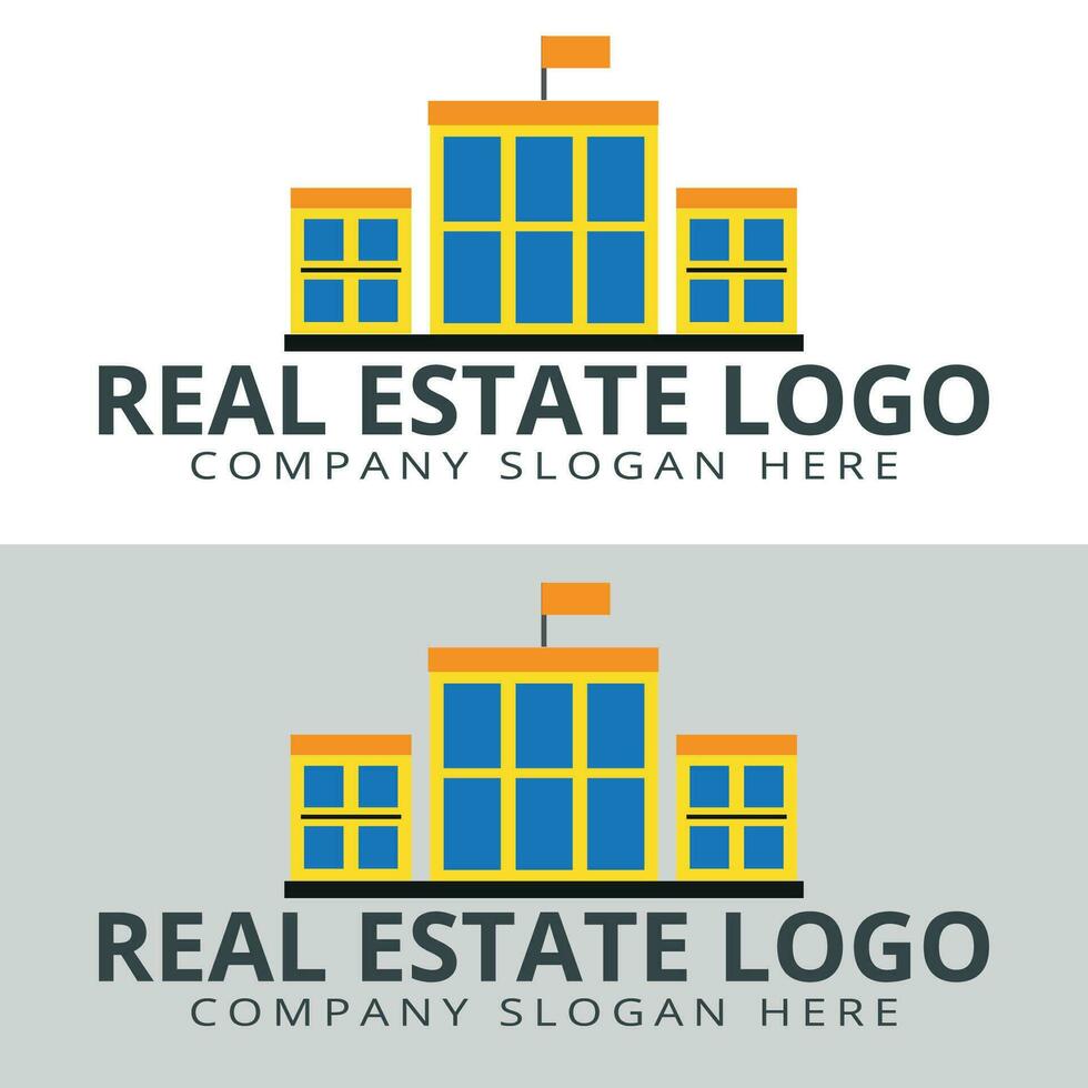 Collection of Building logo, real estate logo, property logo design for business company identity vector