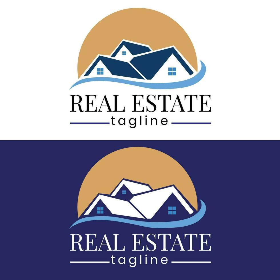 Luxury logo design or real estate logo design template vector