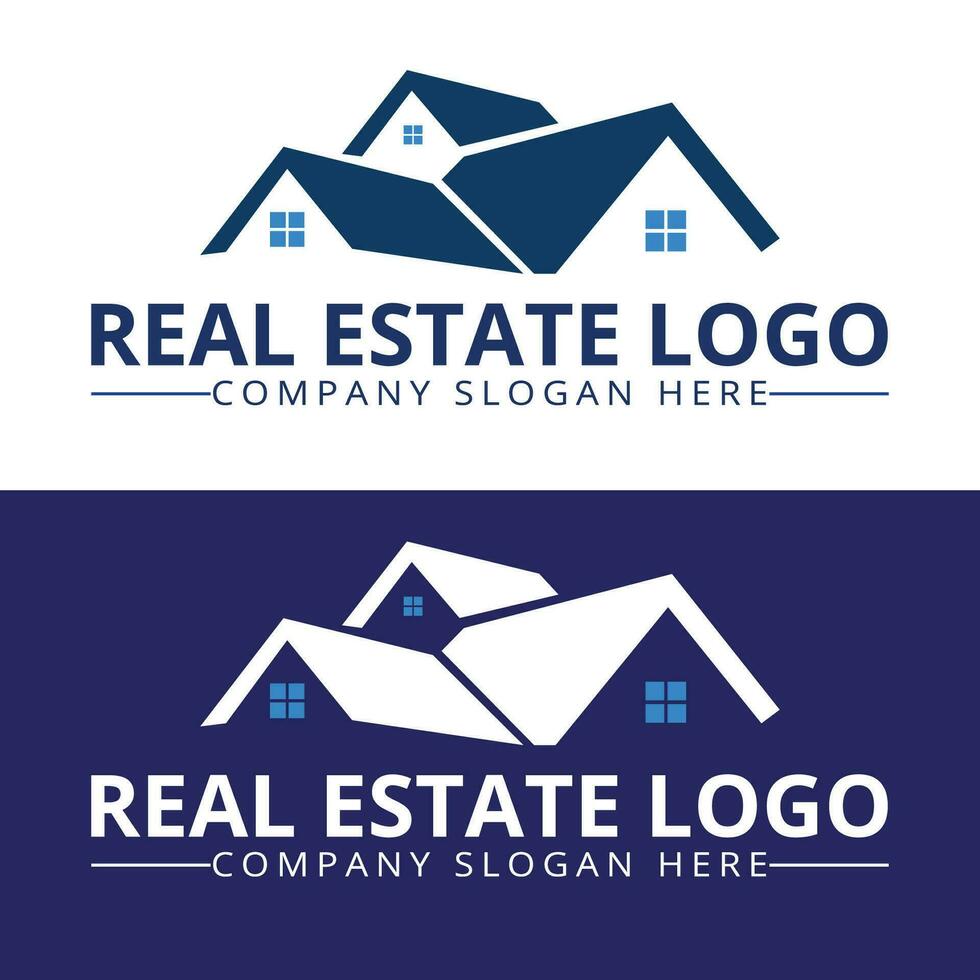 vector logo para real inmuebles hogar soluciones ese es un hogar solución.