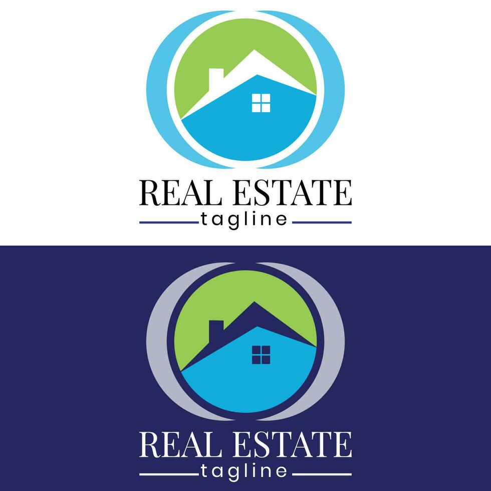 Luxury logo design or real estate logo design template vector