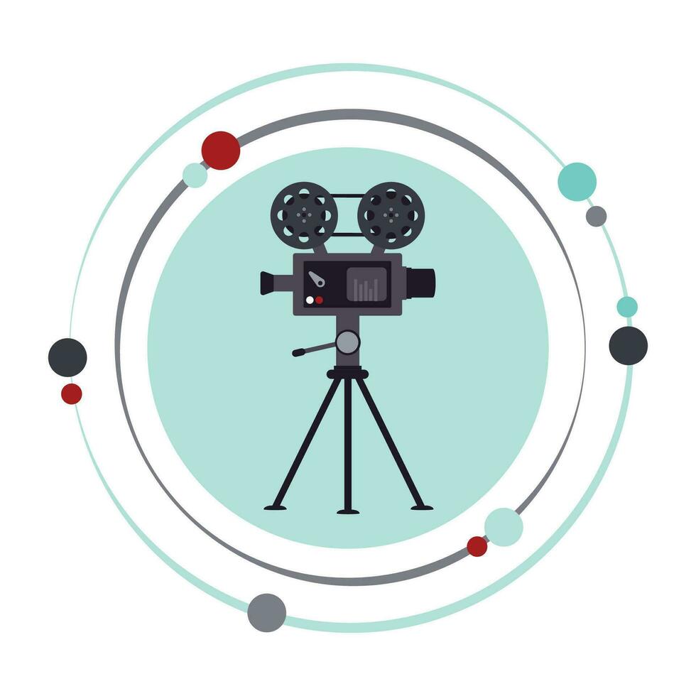 Video camcorder camera vector illustration graphic icon symbol decal
