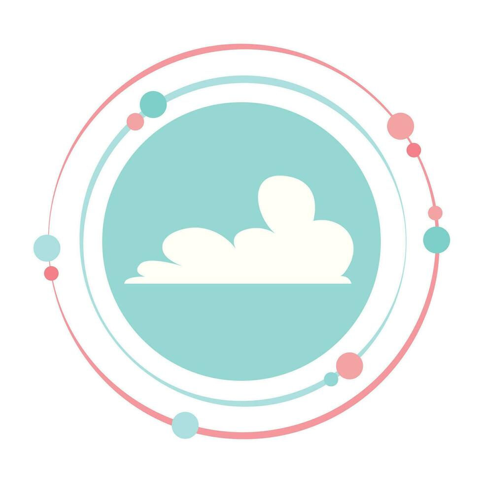 Fluffy cloud in the sky vector illustration graphic icon