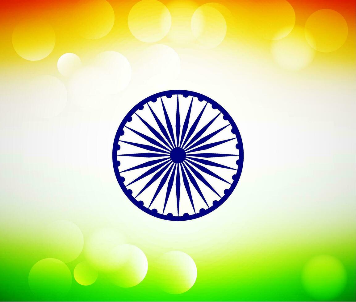 Indian Republic Day. Indian Flag With Bokeh And Gradient Effect vector