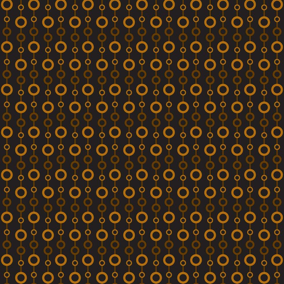 Gold Circle Chain Geometric Decorative Pattern vector
