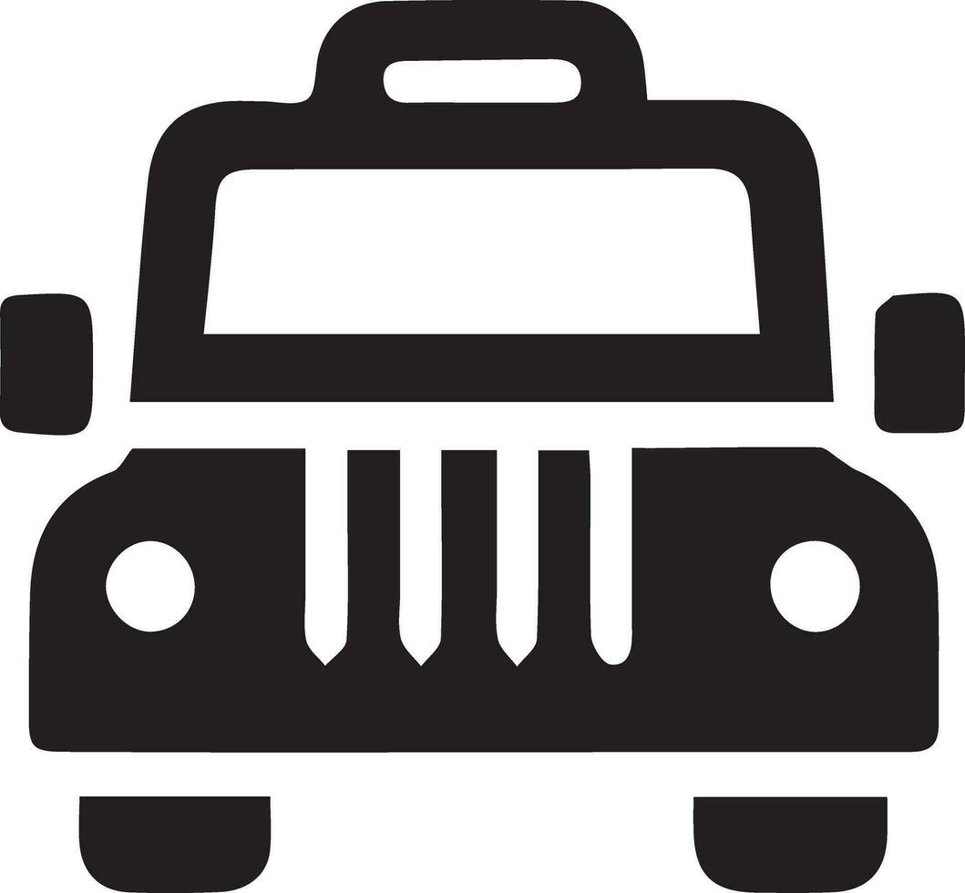 A Bus Icon vector silhouette black color 5