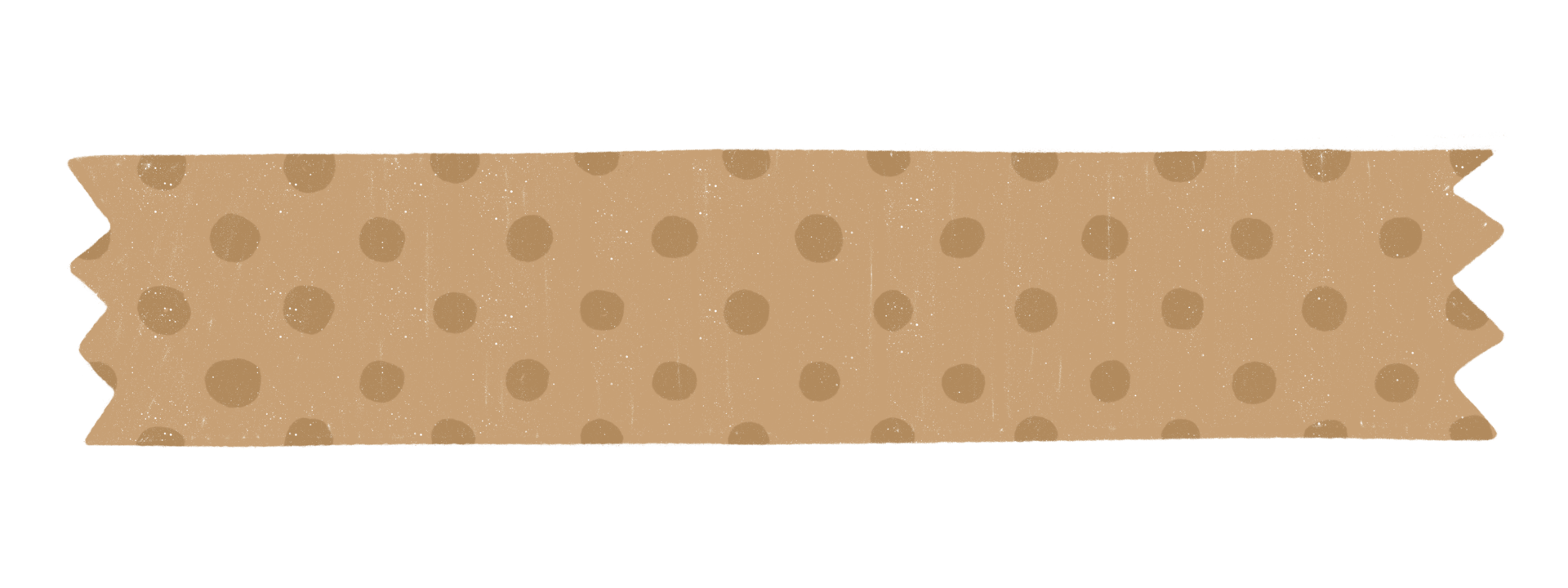Brown kraft paper patterned decoration tape. Flat design illustration. png