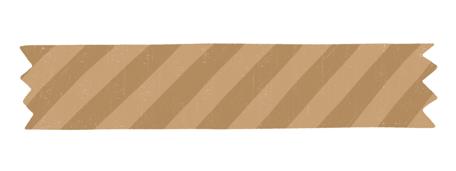 Brown kraft paper patterned decoration tape. Flat design illustration