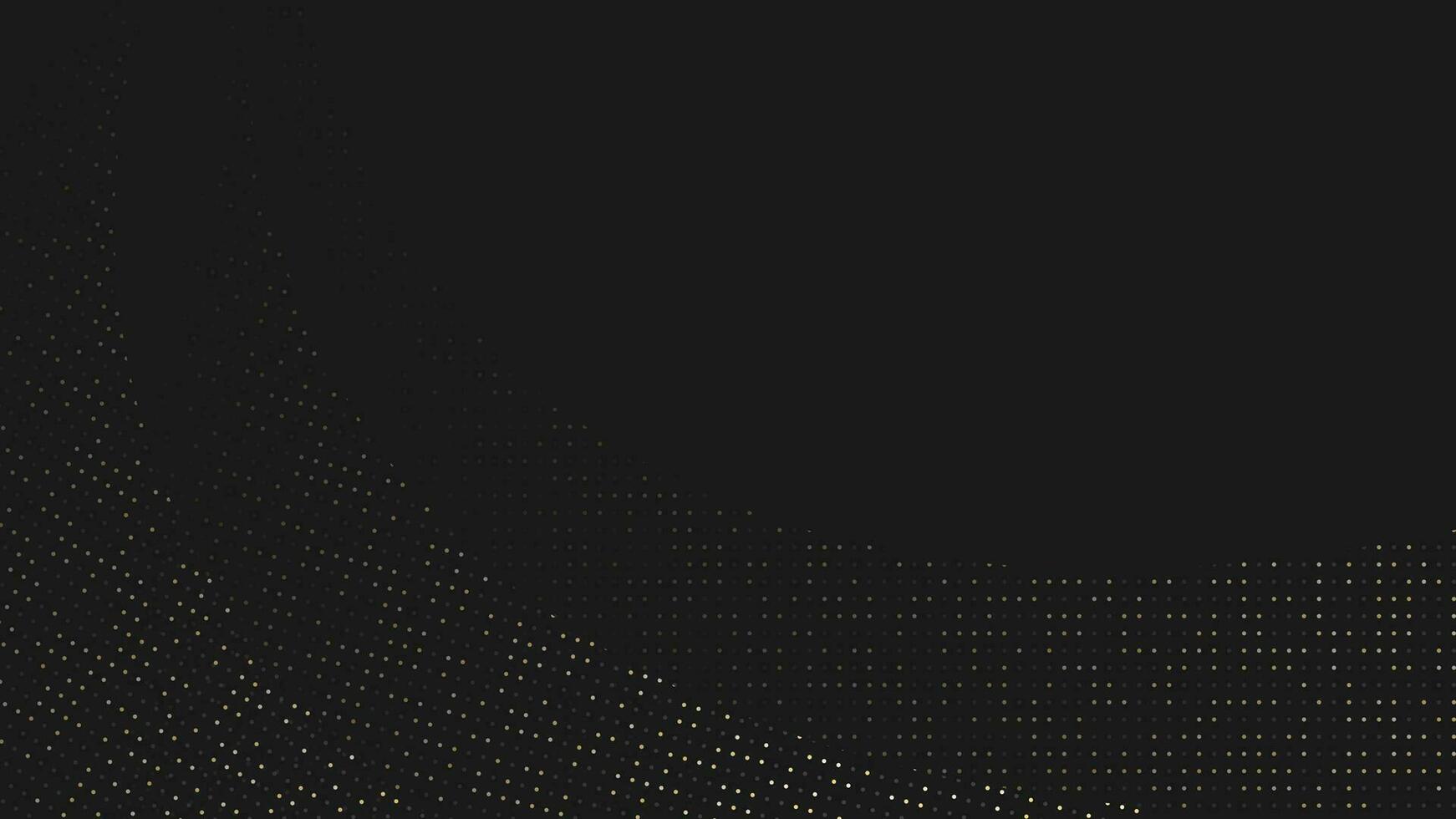 Abstract black geometric background design. Modern dark banner graphic with glitter dots overlay. Vector illustration