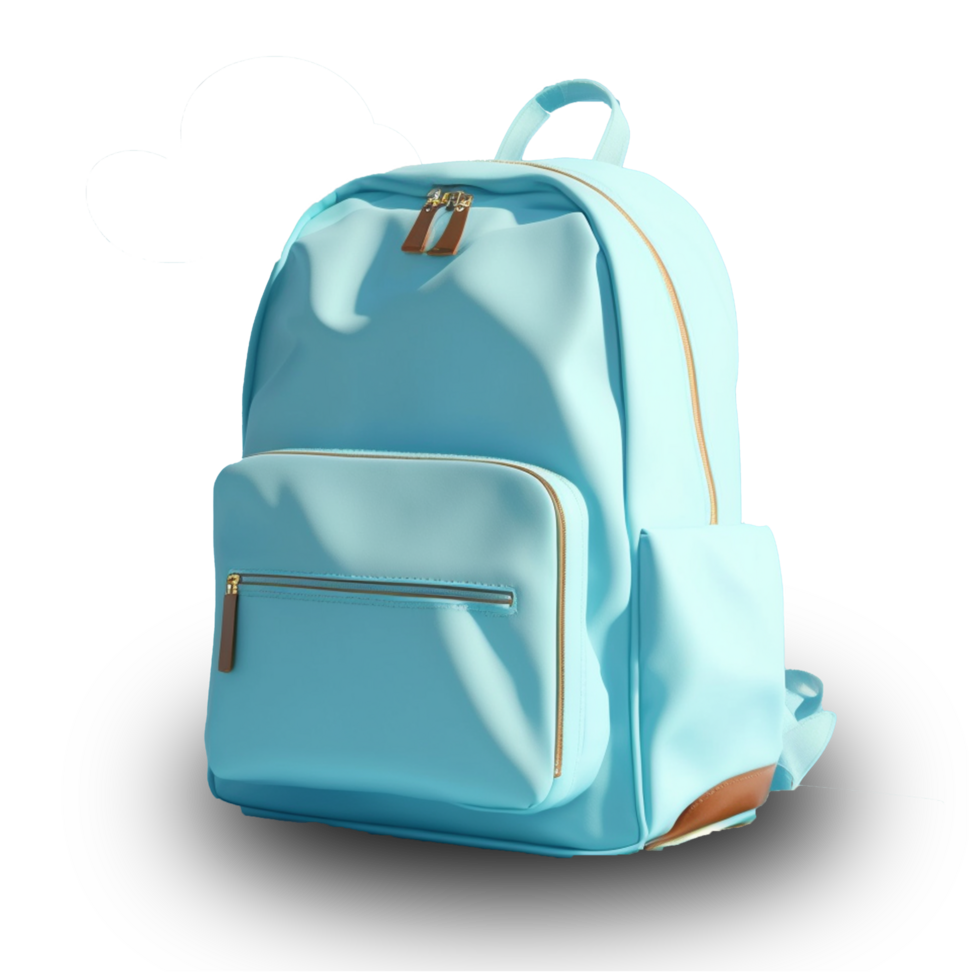 school backpack isolated on transparent background. png