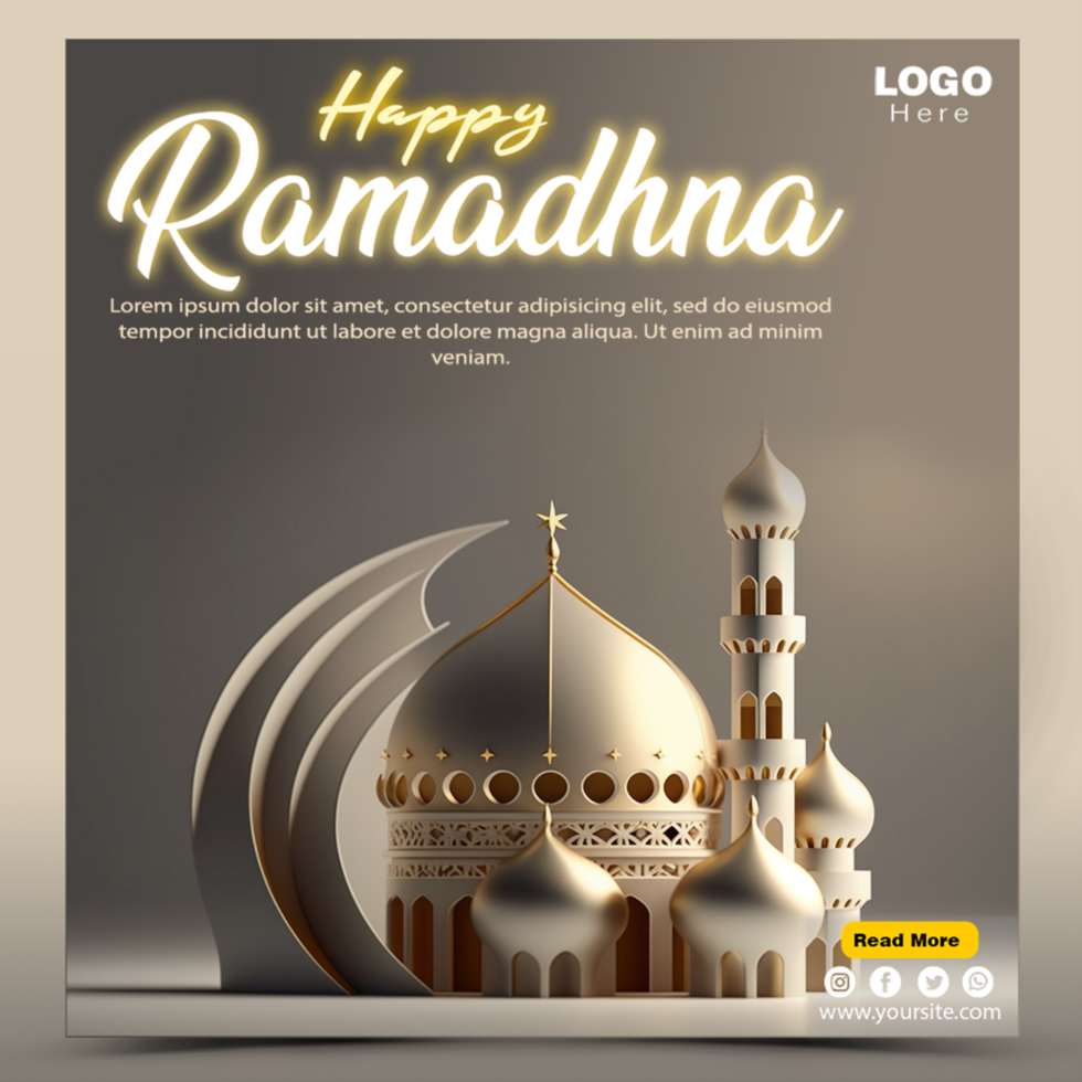 Ramadan kareem traditionnel islamique Festival religieux social médias bannière psd