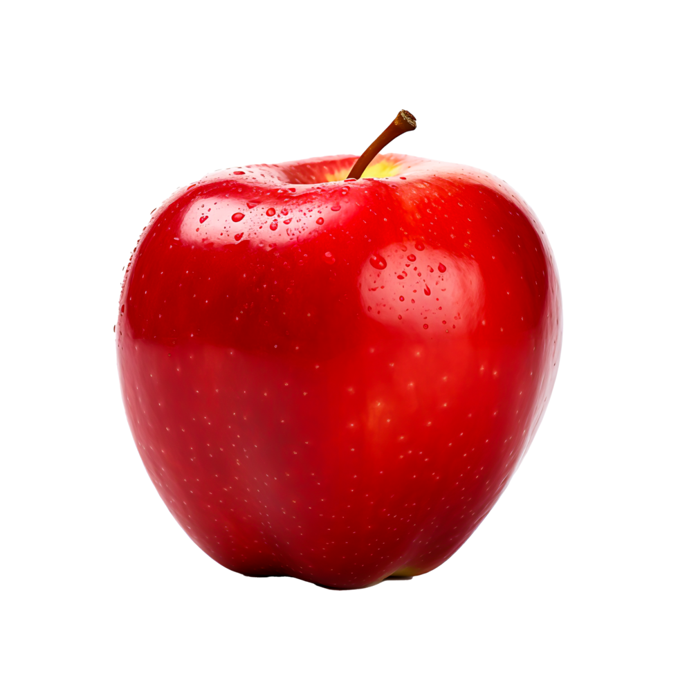 ai généré Frais et juteux mûr rouge pommes de verger à table pour en bonne santé collations et culinaire délices png