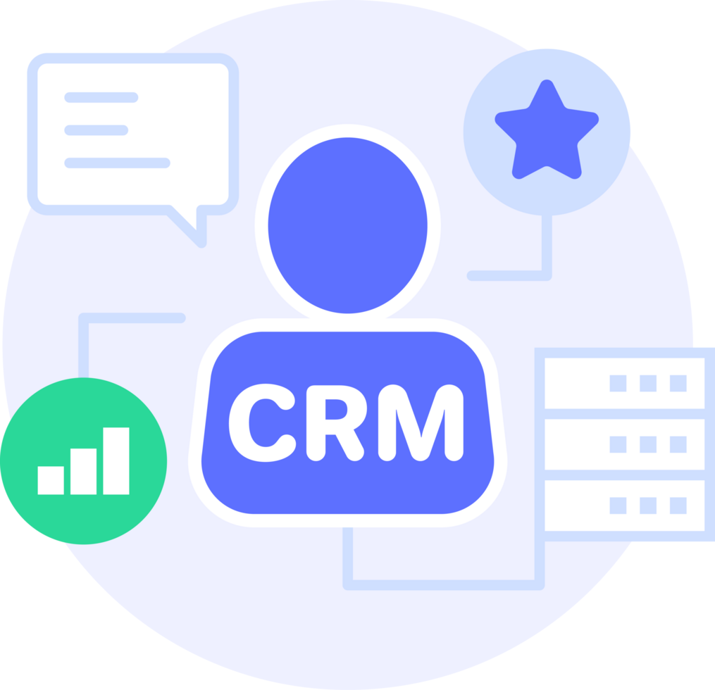 crm márketing moderno icono clipart ilustración png