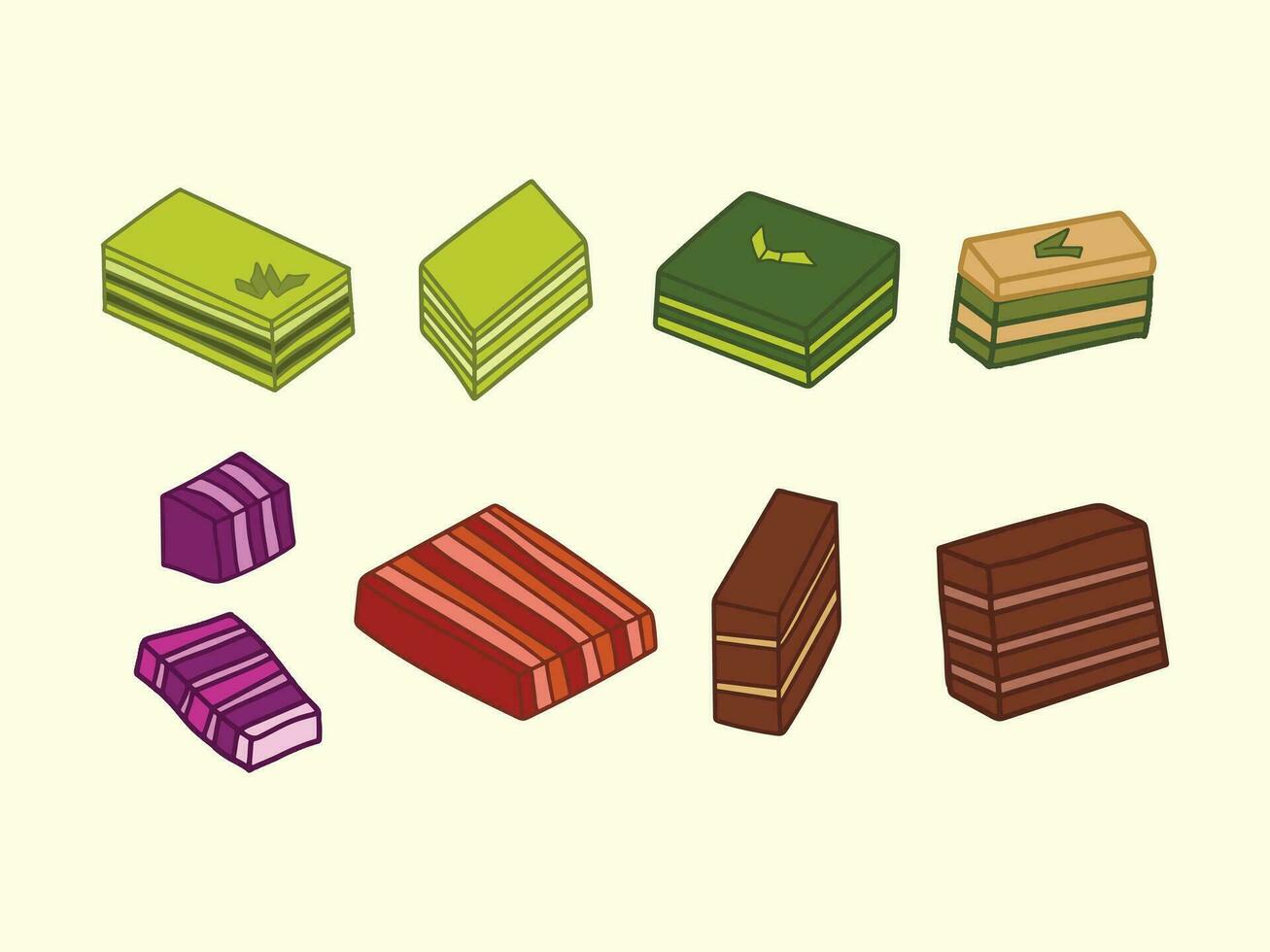 Indonesian Traditional Food Vector Illustration