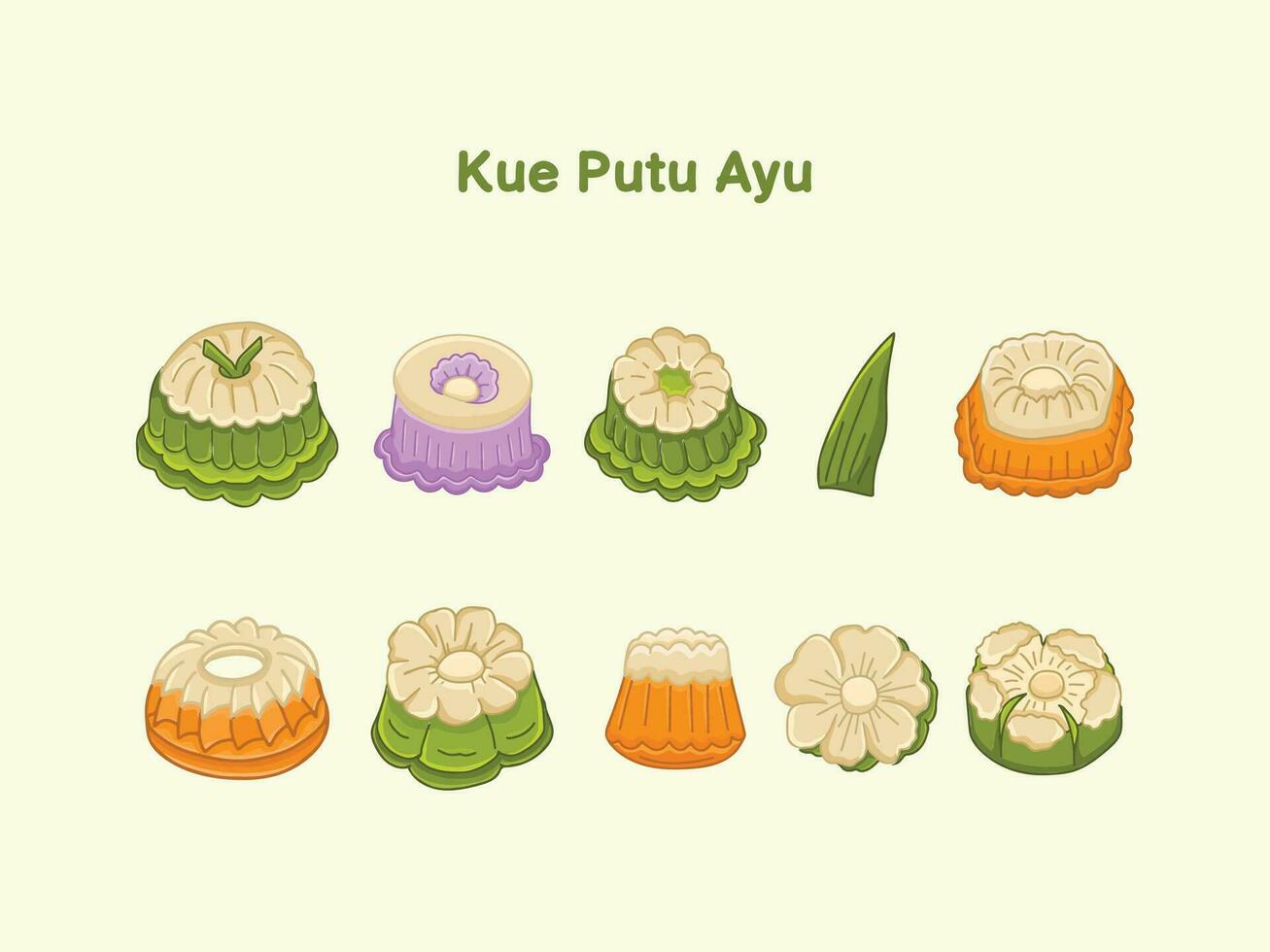 Indonesian Traditional Food Vector Illustration