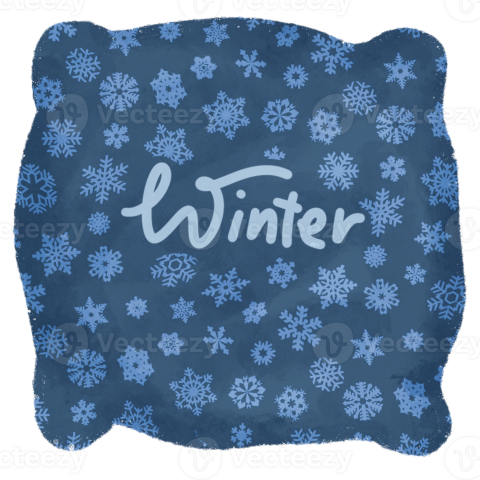 Winter pillow illustration png
