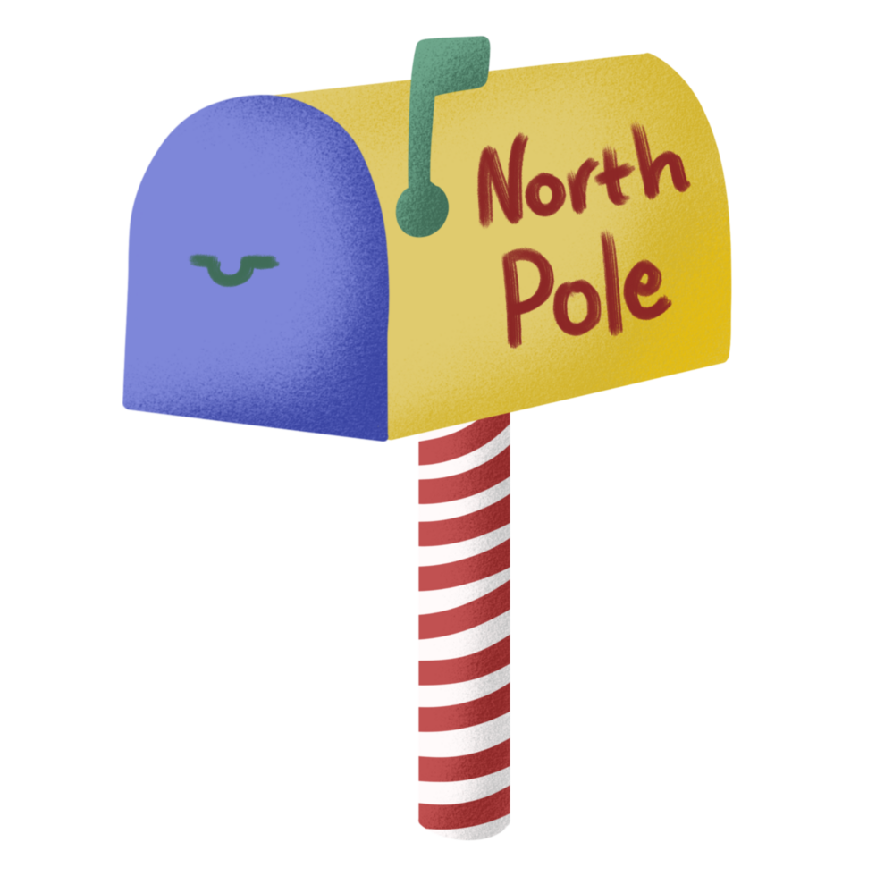 noorden pool de kerstman claus post doos illustratie png