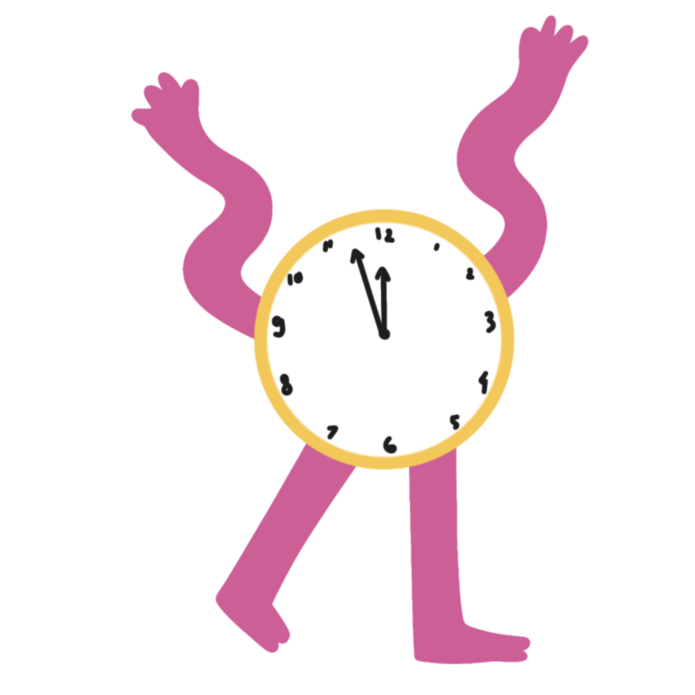 O'clock of new Year firework png