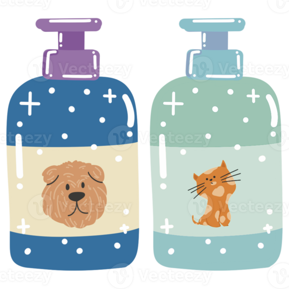 Pet shampoo illustration png