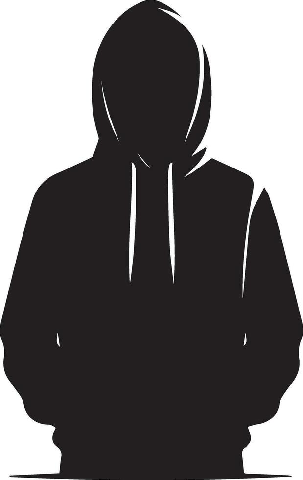 man hoodies vector silhouette black color 19