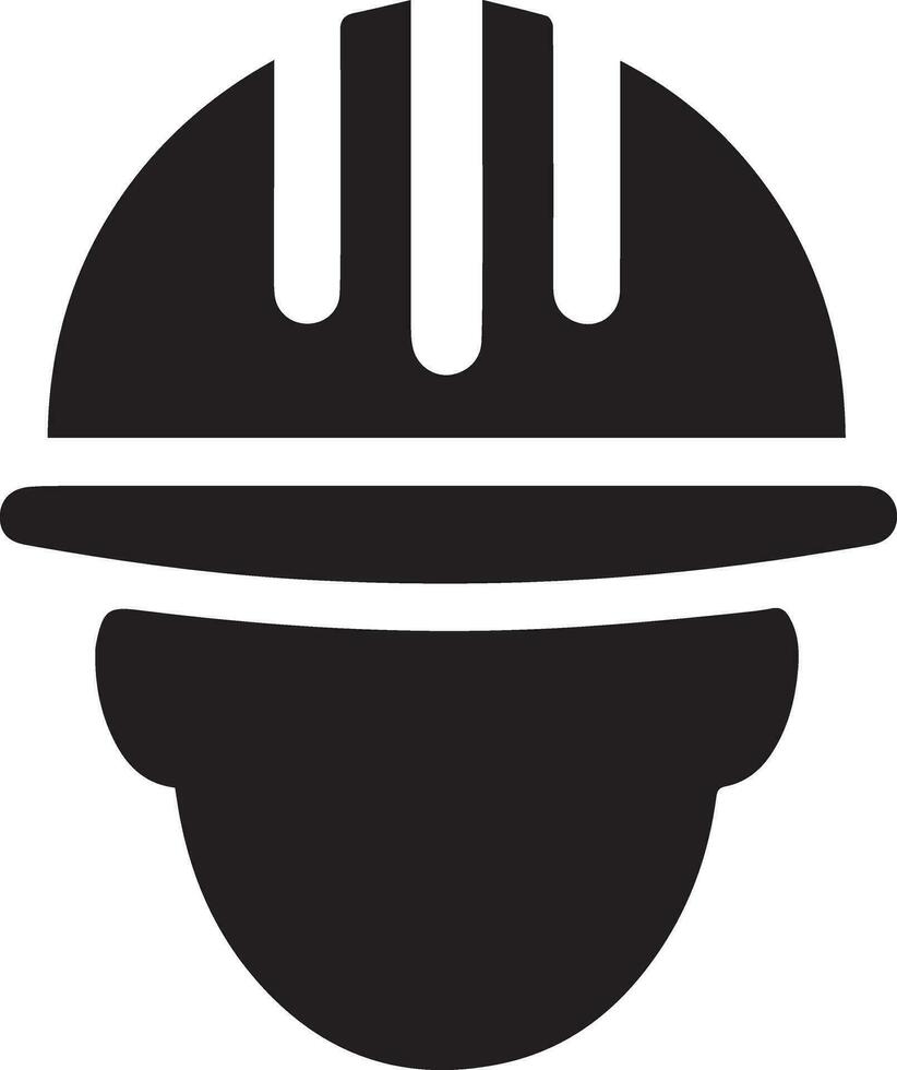 minimal Construction helmet icon vector silhouette, white background 29