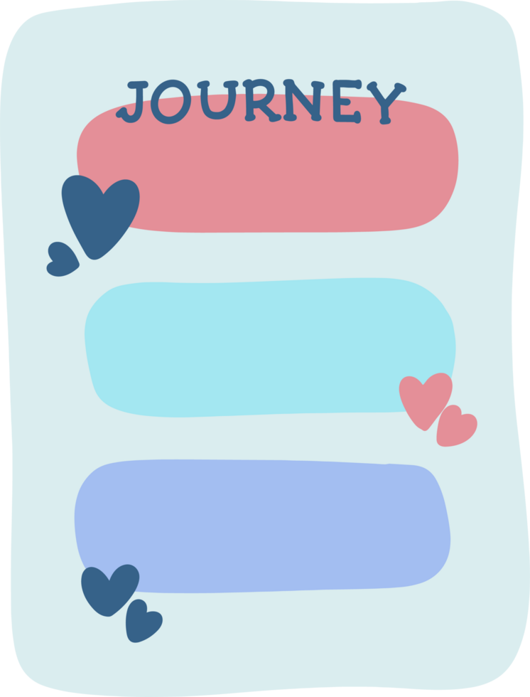 Journey memo illustration png
