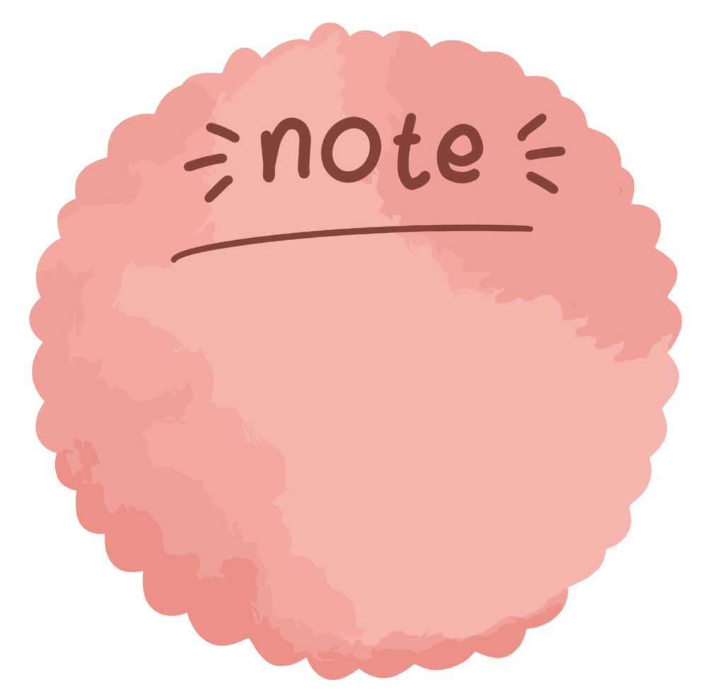 Cute Pink note illustration png